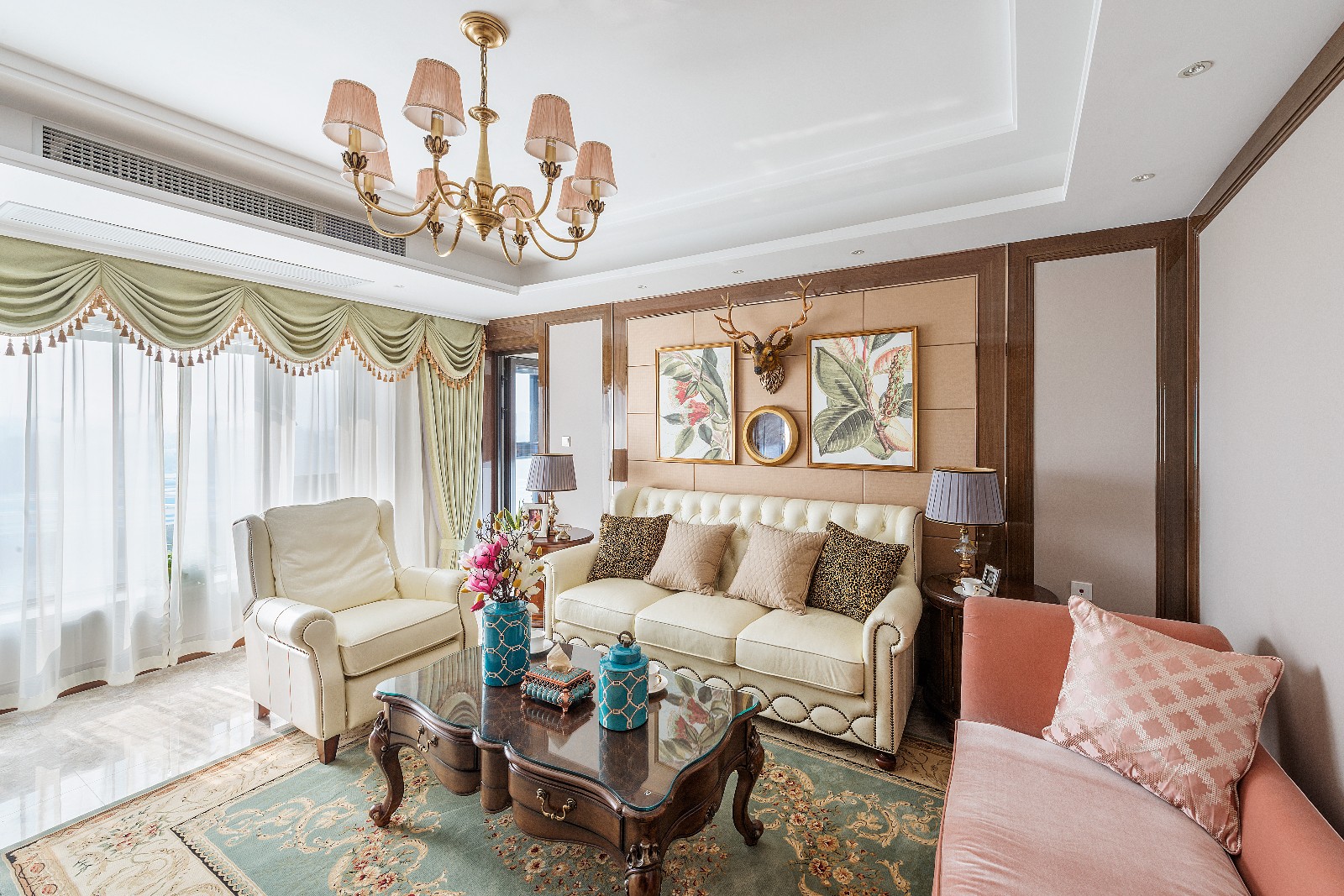 裝修公司奢華美式風格室內裝修效果圖-客廳 裝修公司奢華美式風格室內裝修效果圖-客廳