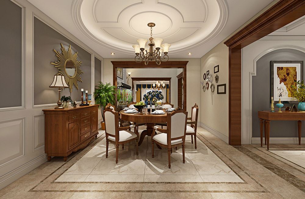 楚雄彝族自治州金城花園美式風格別墅裝修案例