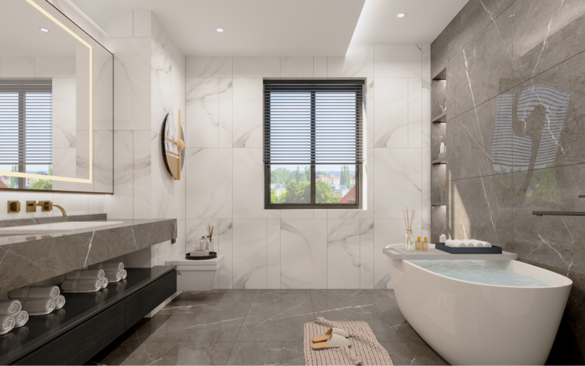 現代輕奢風格家裝設計室內裝修效果圖-衛生間 現代輕奢風格家裝設計室內裝修效果圖-衛生間