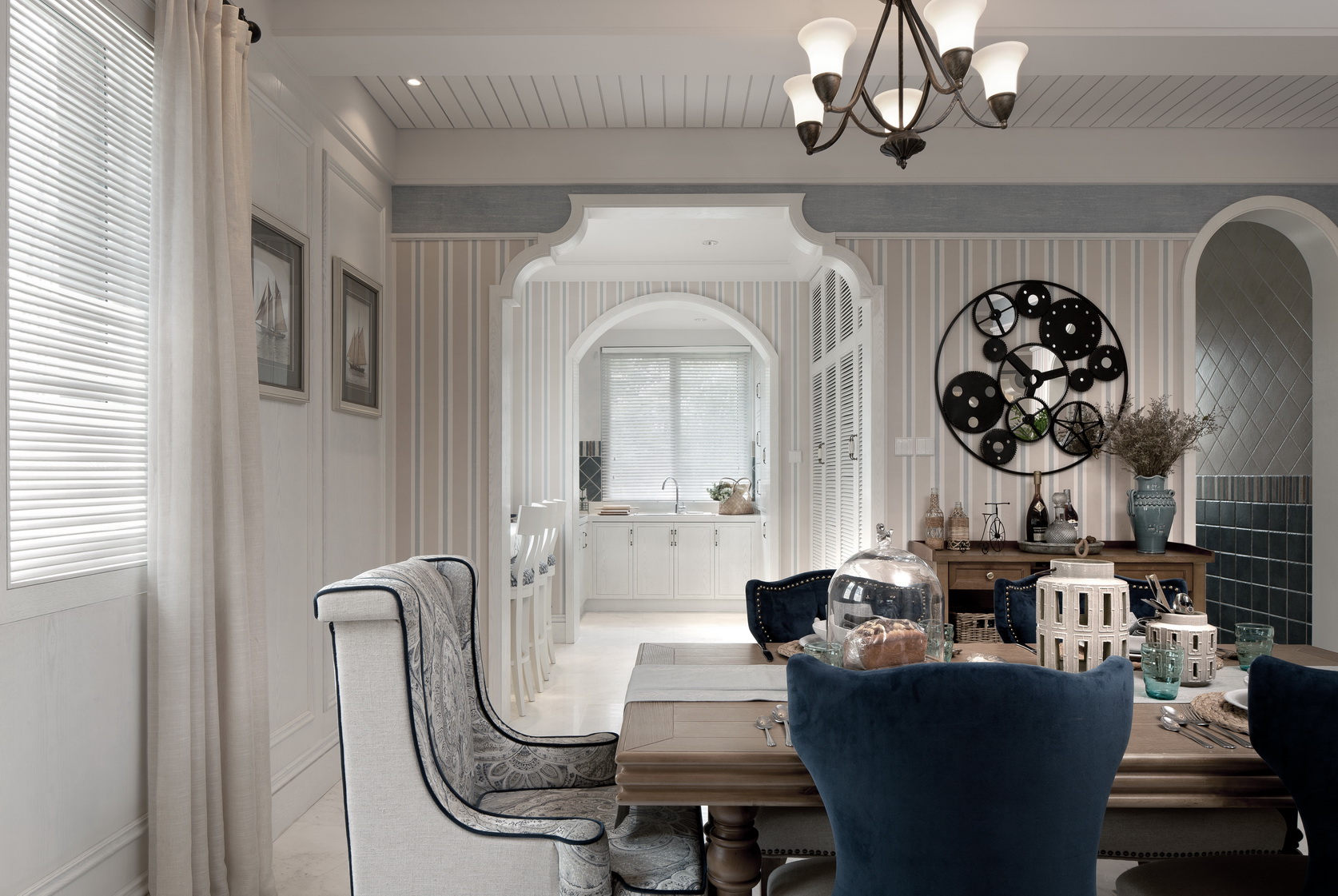 裝修案例地中海風格室內(nèi)裝修效果圖-餐廳 裝修案例地中海風格室內(nèi)裝修效果圖-餐廳