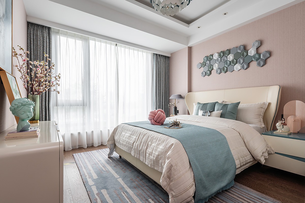 新中式風格家裝設計別墅裝修效果圖-客臥 新中式風格家裝設計別墅裝修效果圖-客臥