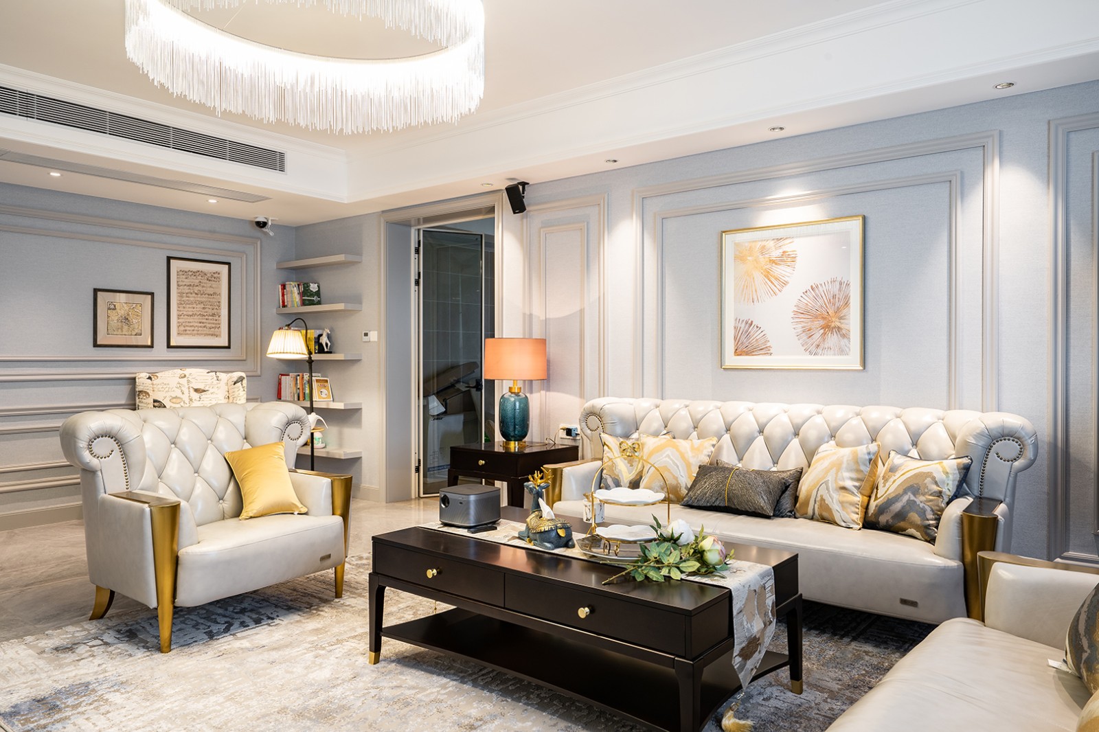 裝修案例美式輕奢風格室內裝修效果圖-客廳 裝修案例美式輕奢風格室內裝修效果圖-客廳