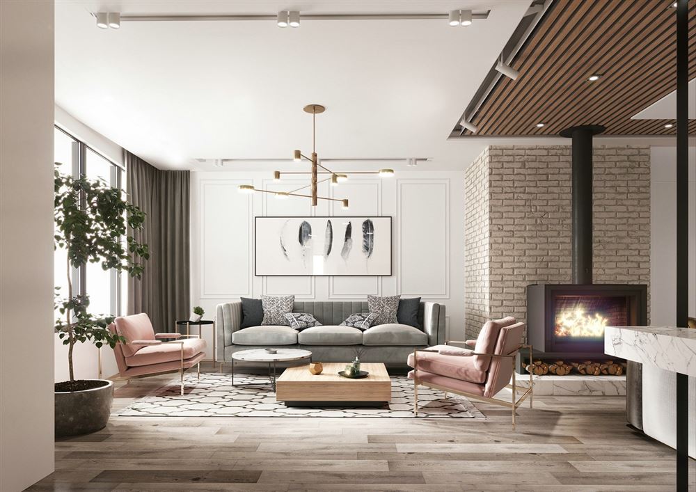 佛山市龍光天宸北歐風格三居室裝修案例