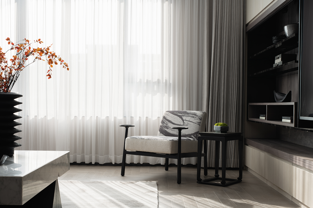 現代簡約黑白灰風格室內設計家裝案例-客廳落地窗 現代簡約黑白灰風格室內設計家裝案例-客廳落地窗