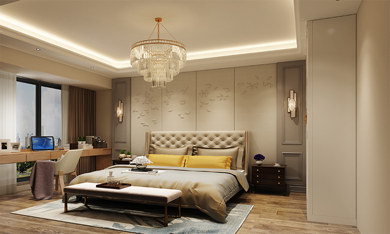 嶺南水岸北歐室內設計風格三居135平米裝修案例-客臥 嶺南水岸北歐室內設計風格三居135平米裝修案例-客臥