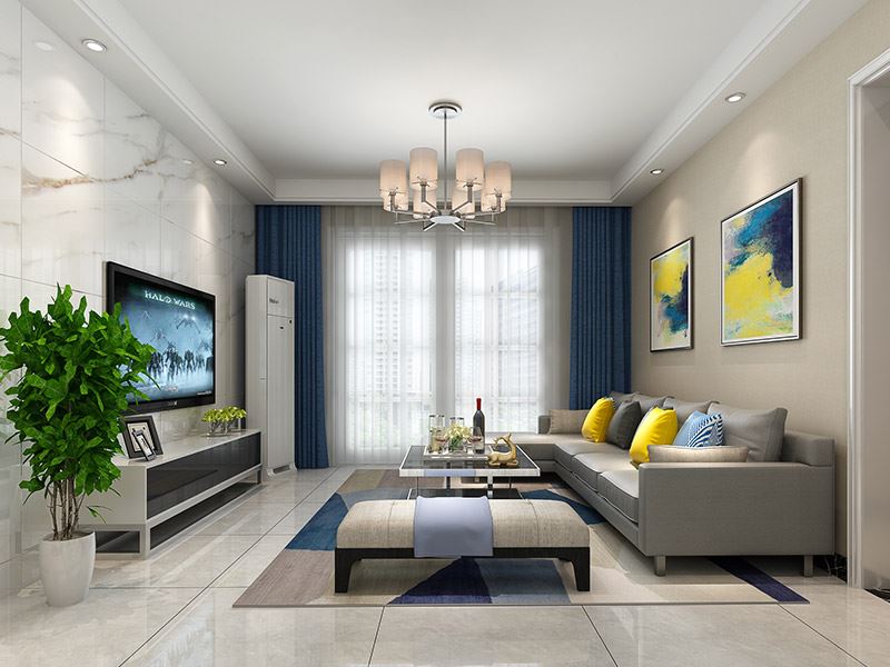 佛山市海倫堡·美的·玖悅府現代簡約風格二居室裝修案例