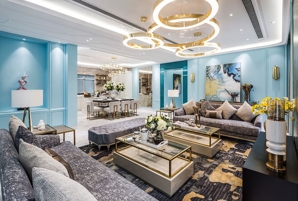 南寧市盛邦瓏湖歐式風格三居室裝修案例