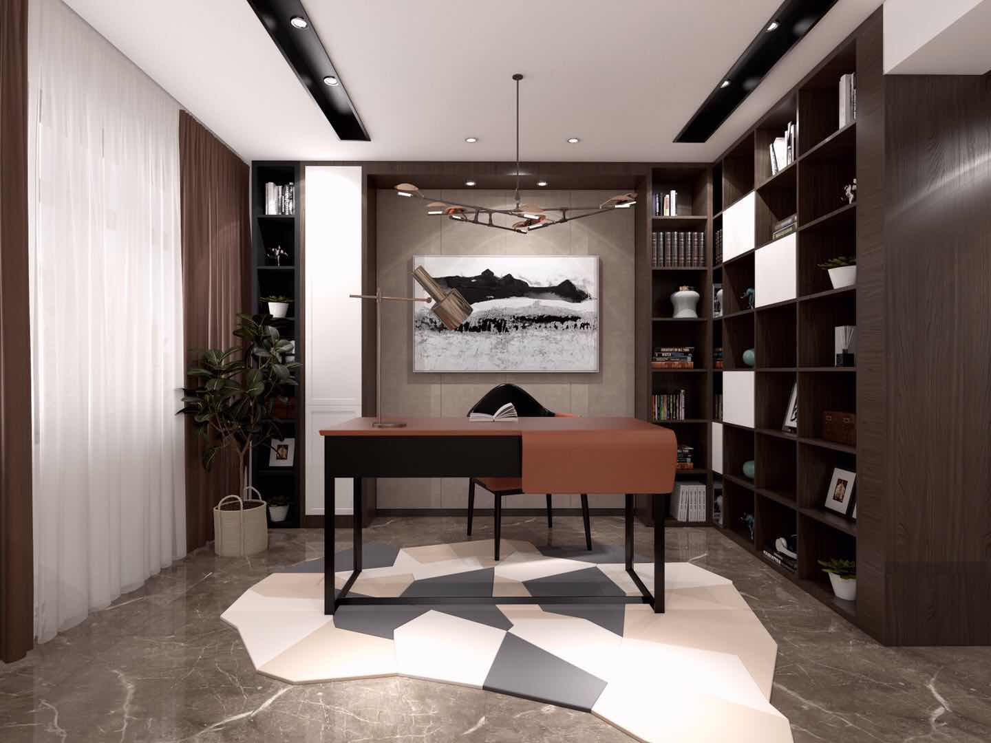 嘉興市海倫花城現(xiàn)代風(fēng)格別墅裝修案例