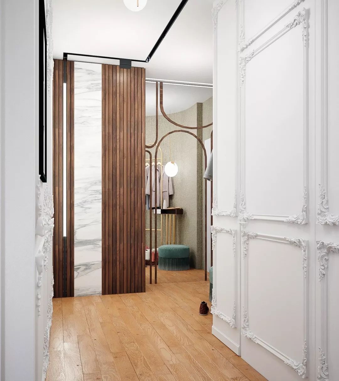 簡歐現(xiàn)代混搭風(fēng)格家裝設(shè)計(jì)室內(nèi)裝修效果圖-衣帽間 簡歐現(xiàn)代混搭風(fēng)格家裝設(shè)計(jì)室內(nèi)裝修效果圖-衣帽間