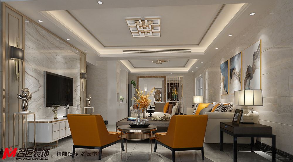 茂名市粵西明珠歐式風格三居室裝修案例