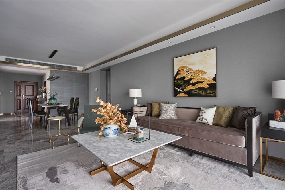 江門市珠江國際新城新中式風格三居室裝修案例