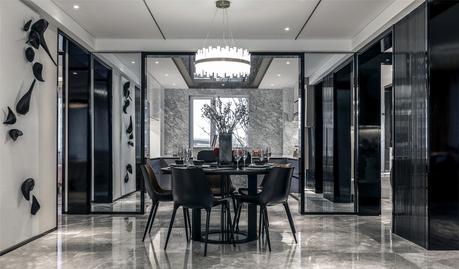 佛山裝修公司新中式風格室內裝修效果圖餐廳 佛山裝修公司新中式風格室內裝修效果圖餐廳