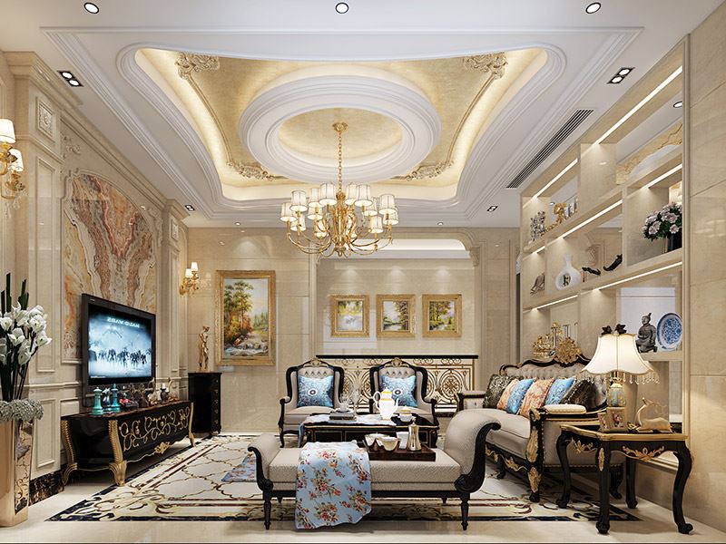 泰州市春江花城歐式風格別墅裝修案例
