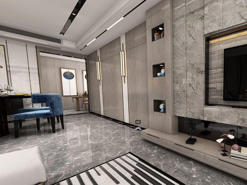 茂名市一方新苑輕奢風格四居室裝修案例