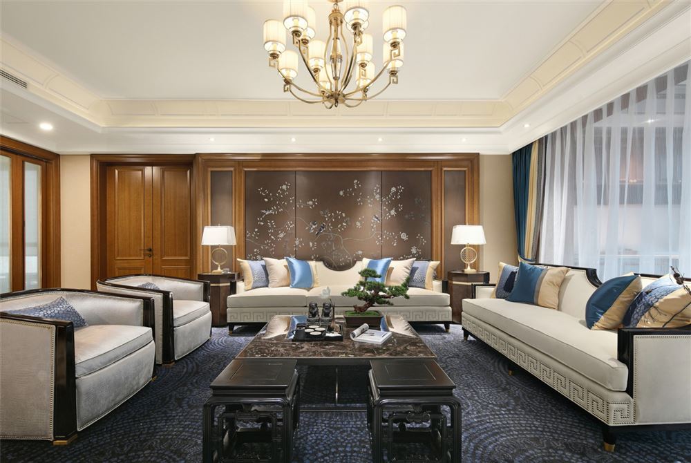 楚雄彝族自治州牡丹雅苑新中式風格平層裝修案例