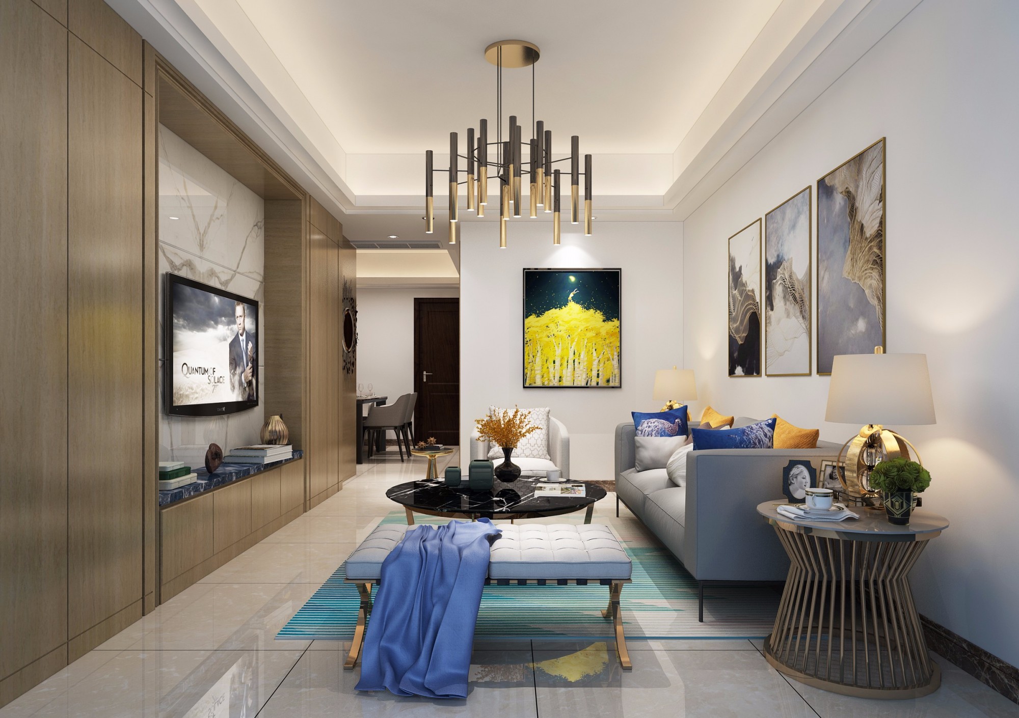 嘉興市江南一品桐鄉(xiāng)現(xiàn)代簡約風(fēng)格三居室裝修案例