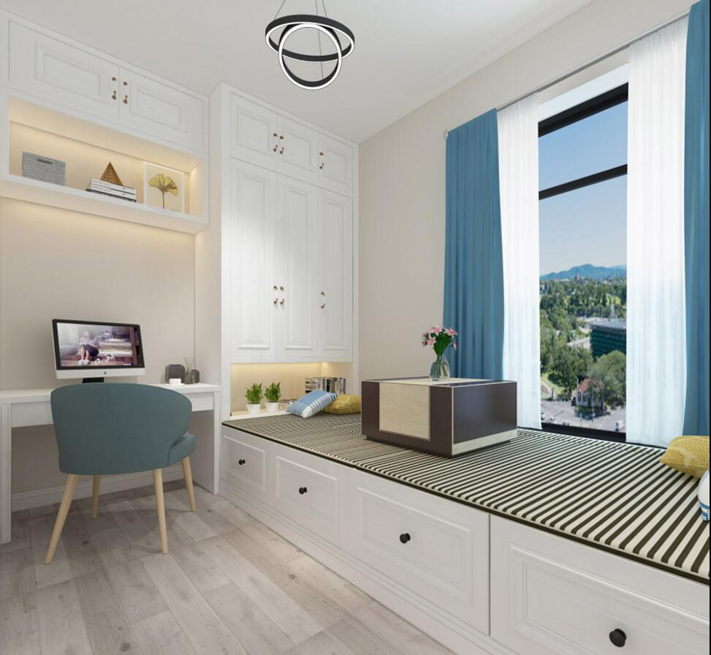 龍都春天三居100平米-北歐風格裝修案例-次臥 龍都春天三居100平米-北歐風格裝修案例-次臥