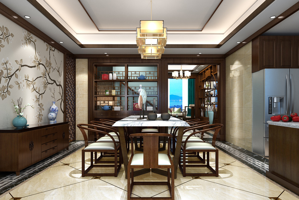 惠州市惠陽雅居樂花園新中式風格別墅裝修案例