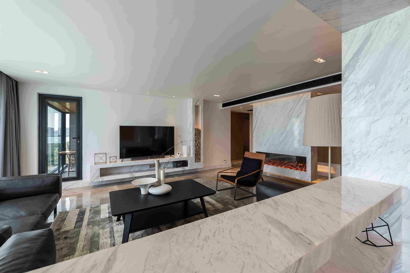 廣州市光大花園現代簡約風格三居室裝修案例