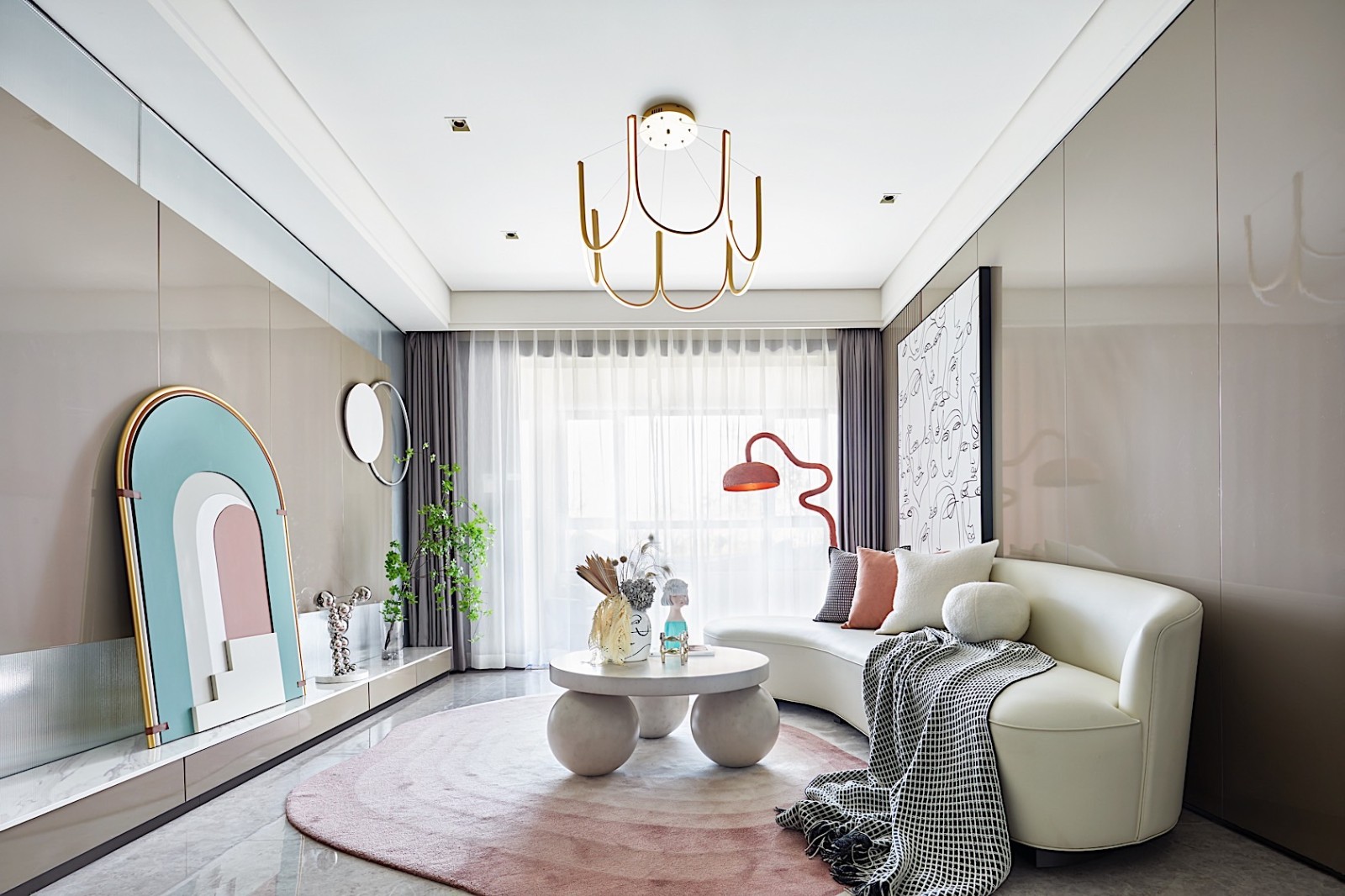 廣州市宇晴軒輕奢風格三居室裝修案例