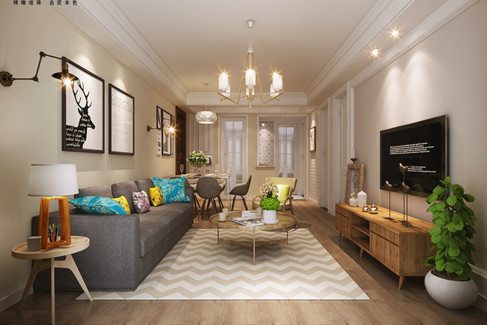 合肥101-200平米北歐風(fēng)格中鐵國(guó)際城室內(nèi)裝修設(shè)計(jì)案例