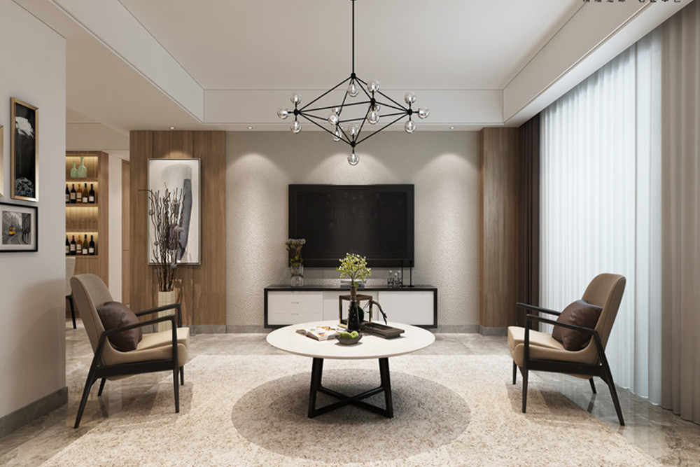 合肥市新錦成·拾光云錦現代簡約風格三居室裝修案例