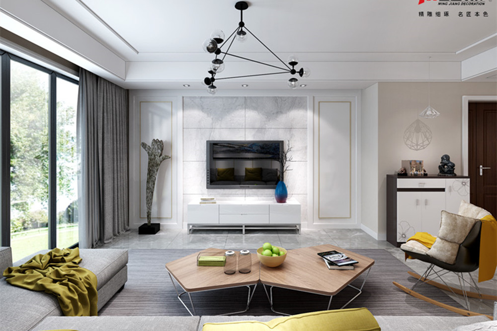 合肥市龍湖怡康·湖城大境現代簡約風格三居室裝修案例