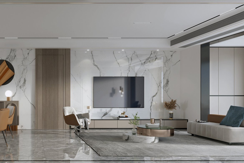 嘉興市碧桂園梧桐府現代簡約風格三居室裝修案例