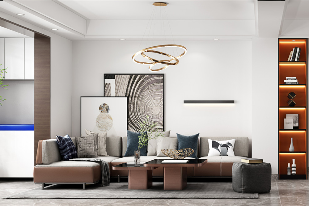 嘉興市中天熙景誠品現(xiàn)代簡約風格三居室裝修案例