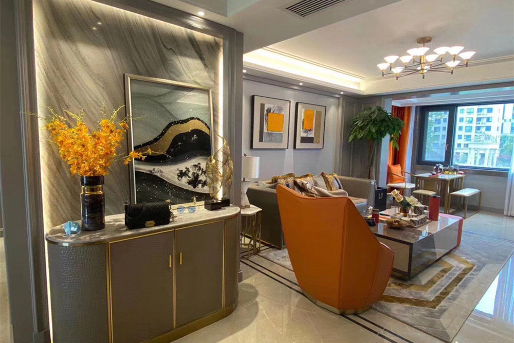 南平市駿華·長灘墅輕奢風格三居室裝修案例