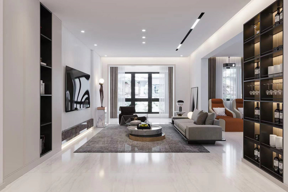 連云港市大陸橋國際商務(wù)大廈現(xiàn)代簡約風(fēng)格三居室裝修案例