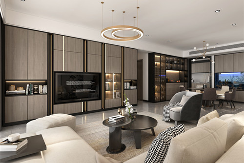 玉林市清華園現(xiàn)代簡(jiǎn)約風(fēng)格三居室裝修案例