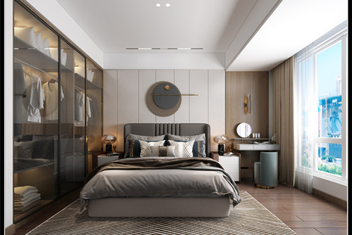 玉林市皇冠假日現代簡約風格三居室裝修案例