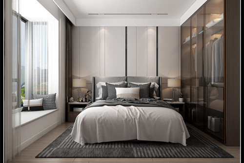 玉林市合源美地現代簡約風格三居室裝修案例