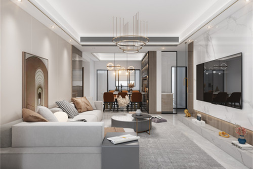 德陽(yáng)市108棟小區(qū)輕奢風(fēng)格三居室裝修案例