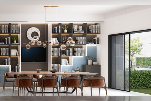 德陽市上水灣現代簡約風格三居室裝修案例