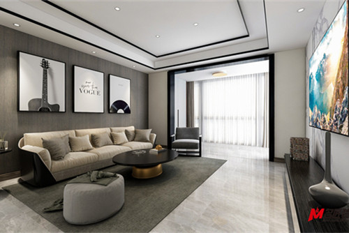 德陽市北河壩街35號院現(xiàn)代簡約風(fēng)格三居室裝修案例