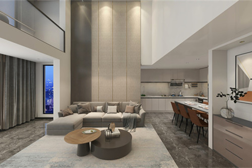 德陽市10號家苑現代簡約風格三居室裝修案例