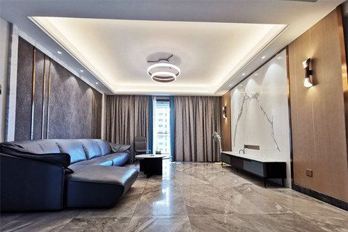 湛江市正基金科名苑輕奢風格平層裝修案例