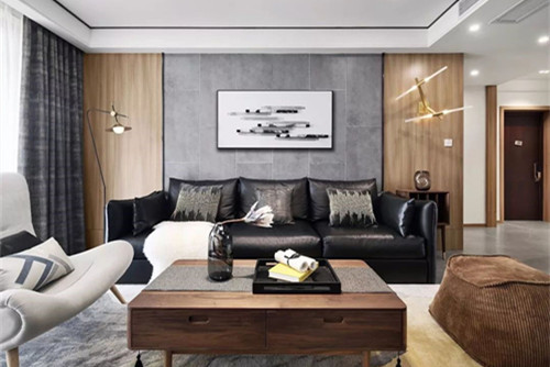 紹興市印象楓橋雅苑現代簡約風格三居室裝修案例