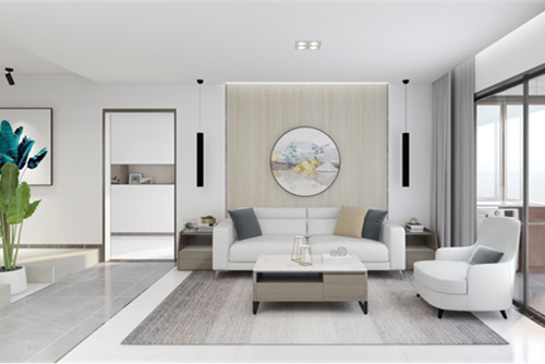 海口市環球100寶龍城現代簡約風格三居室裝修案例