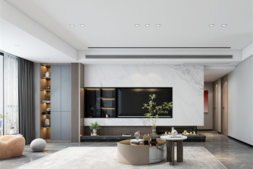 江門市伯爵半島現代簡約風格三居室裝修案例