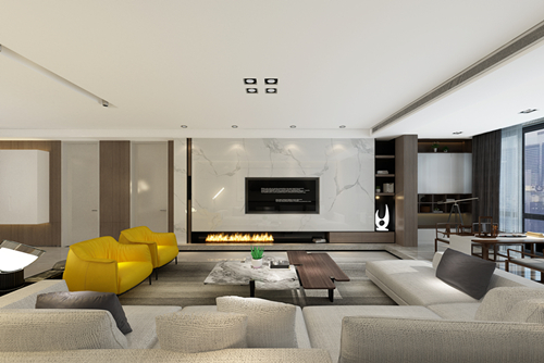 百色市機械廠生活區(qū)北歐風格四居室裝修案例