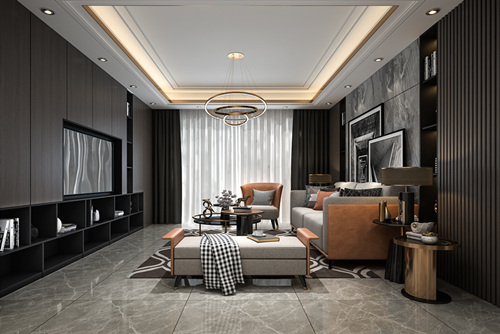 貴港市陽光城現代簡約風格三居室裝修案例