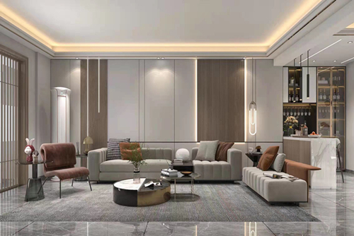 潮州市海潤匯璟現代風格三居室裝修案例