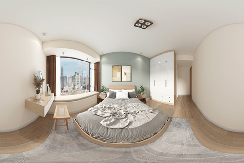 江門市駿景灣豪庭北歐風格三居室裝修案例