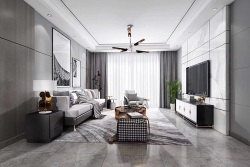 江門市瓏城半山現代風格三居室裝修案例