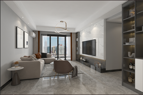 江門市君匯熙庭現代風格三居室裝修案例