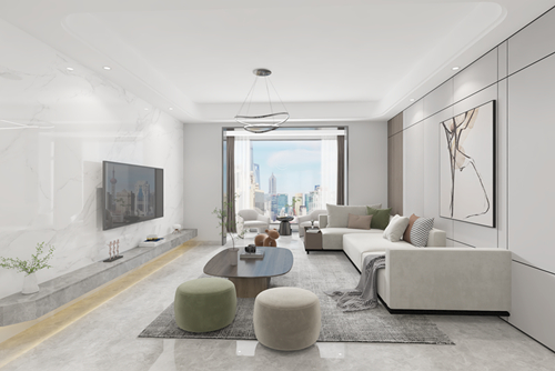 江門市世茂碧海銀湖現(xiàn)代簡約風格復(fù)式裝修案例