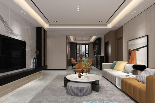 江門市江灣一品現代風格三居室裝修案例